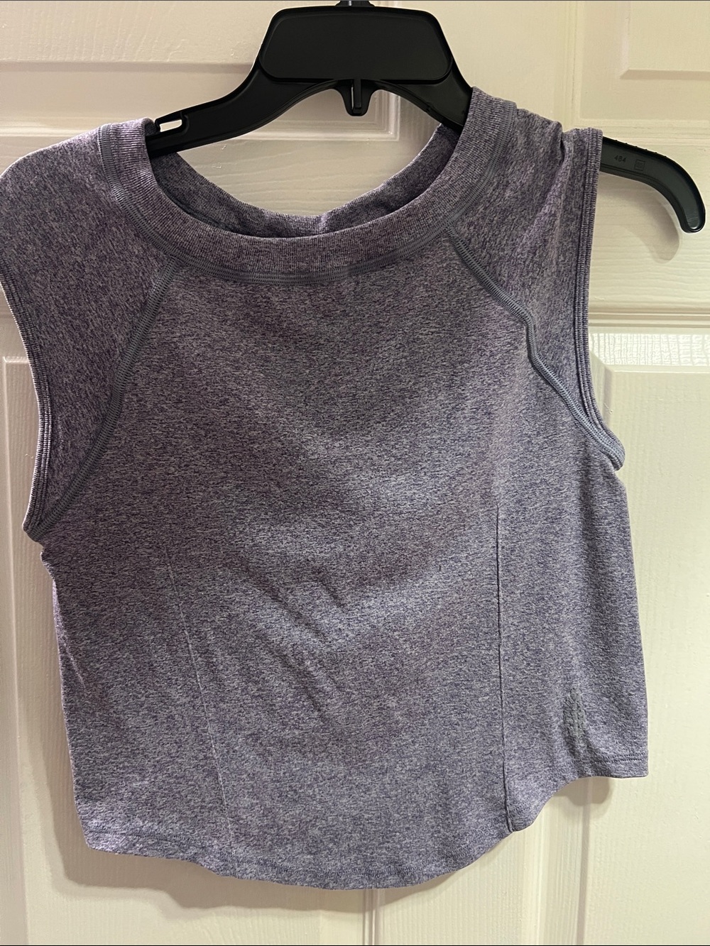 Free people Sleeveless Heathered Purple Crop Tank